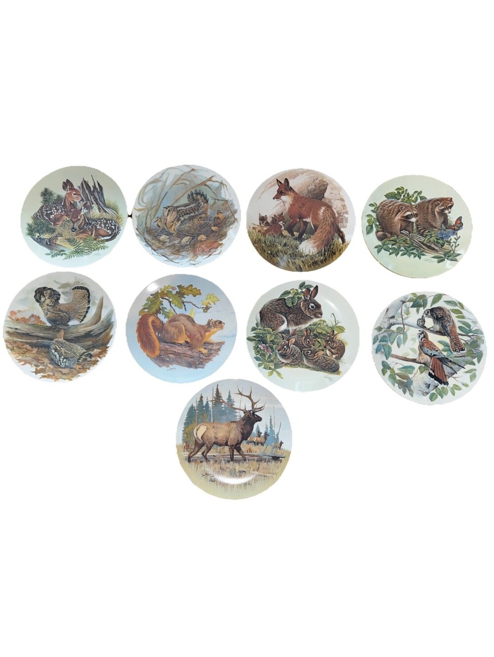 JIM FOOTE "Nature's Heritage" Set of 9 Plates - MINT - Original Boxes & COAs